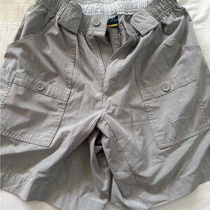 AFTCO Gray Cargo Shorts with Relaxed Fit